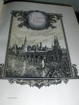 Aleksej Tolstoi-Peter de Eerste-Drie delen in twee Boeken-1008 blz.. Uitgegeven rond 1930. - 3