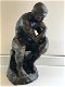 Sculptuur metaal, Bronskleur, de denker , beeld - 5 - Thumbnail