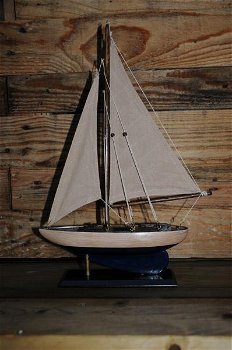 Zeilboot , boot , houten boot met stof , kado - 1
