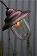wandlamp, koperenlamp , lamp messing en glas. - 2 - Thumbnail