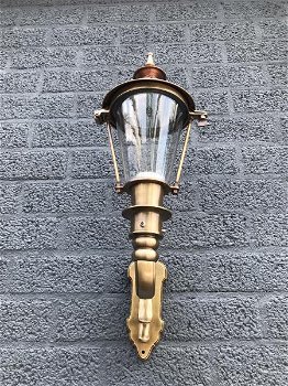 Wandlamp , tuinlamp , koper en messing , lamp tinus - 6