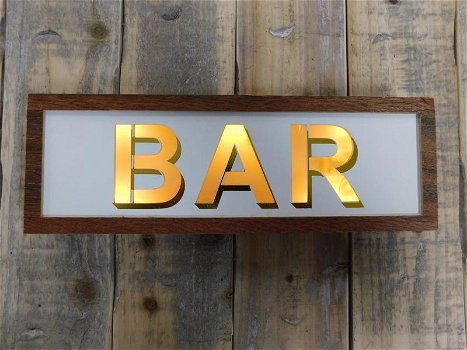 bar , neon-restaurant gevelreclame bar , lamp - 0