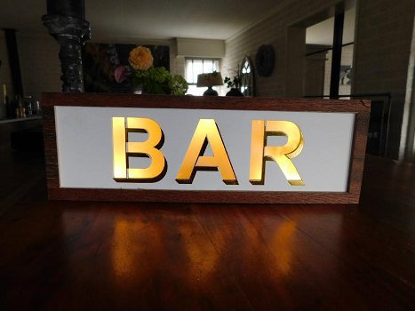 bar , neon-restaurant gevelreclame bar , lamp - 1