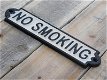 deurbord , deurborje , no smoking , niet roken , emaille - 2 - Thumbnail