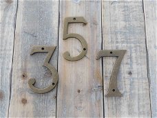 Huisnummers  , huisnummer messing