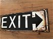 EXIT , nooduitgang , wandbord , cafe - 2 - Thumbnail