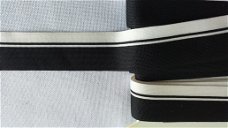 Band zwart/wit van 3,5 cm. breed