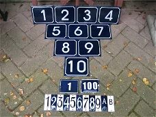 Emaille huisnummer huisnummers bordje bordjes