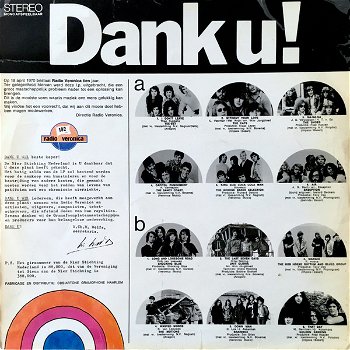 LP - DANK U ! - Radio Veronica 1970 - HISTORIE - 1