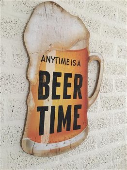 Wandbord bierpul ,anytime is a BEER TIME bier, pils - 5