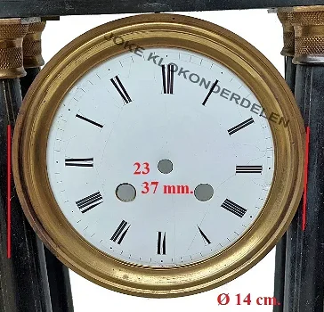 Klokkast kolompendule zonder uurwerk = opknapper =45337 - 1