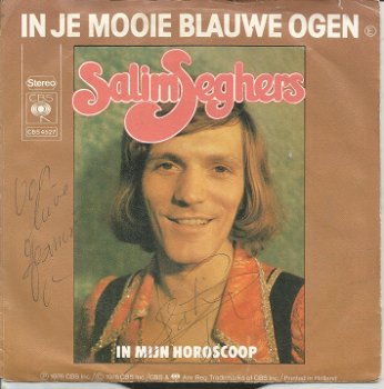 Salim Seghers – In Je Mooie Blauwe Ogen (1976) Gesigneerd - 0