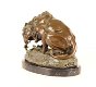 leeuw verplettert een slang , brons beeld , leeuw - 1 - Thumbnail