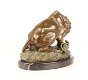 leeuw verplettert een slang , brons beeld , leeuw - 3 - Thumbnail
