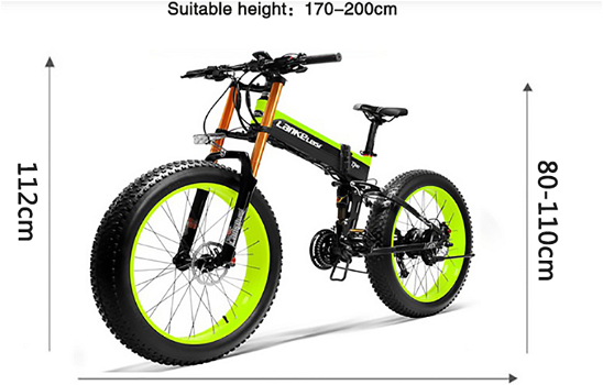 LANKELEISI T750 Plus Big Fork Electric Bike 48V 1000W - 5