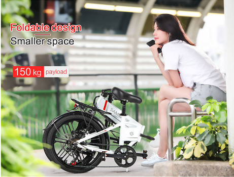 SAMEBIKE 20LVXD30-II Folding Electric Moped Bike 20'' Tire 4 - 4