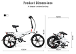 SAMEBIKE 20LVXD30-II Folding Electric Moped Bike 20'' Tire 4 - 6 - Thumbnail