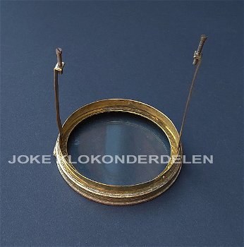 = Franse pendule deur = geslepen vlak glas =47655 - 2