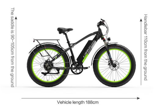 LANKELEISI XC4000 Electric Bike 48V 1000W Motor 17.5Ah - 5