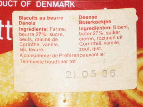 Danish Butter Cookies Doos - 1985/86 - 2