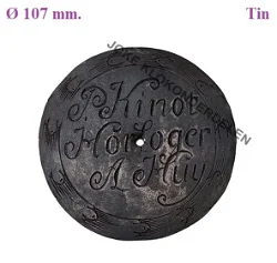 = Wijzerplaat ornament = tin = 47681