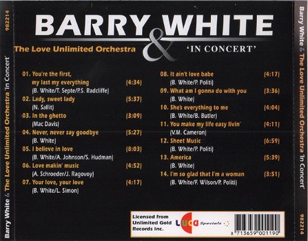 CD - Barry White - In Concert - 1
