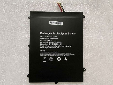 batería 30154200P para portátil laptop Jumper EZbook TH140A X4 S4 BBEN AK14 NC14 MT133 MB11 MB12 - 0