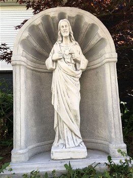 bidkapel met tuinbeeld , Here Jesus - 1