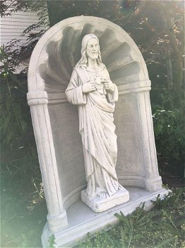 bidkapel met tuinbeeld , Here Jesus - 6