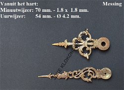 = Wijzers grote Franse pendule =47694