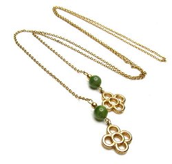 Lange ketting met jade