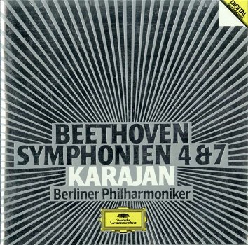 Herbert Von Karajan - Beethoven , Berliner Philharmoniker – Symphonien 4 & 7 (CD) Nieuw - 0