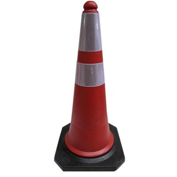 VERKEERS PYLON ROOD/WIT 75 CM - 0