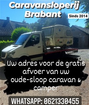 Gratis afvoer van uw oude sloop caravan I Caravansloperij Brabant - 0