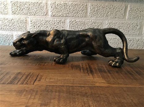 Panther beeldhouwkunst, ijze ,-brons, beeld - 3