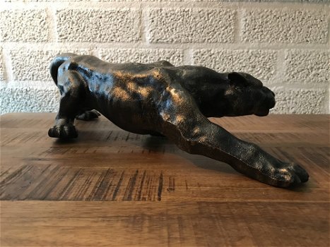 Panther beeldhouwkunst, ijze ,-brons, beeld - 4