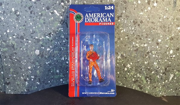 Diorama figuur 1:24 mechanic DAN oranje AD266 - 2