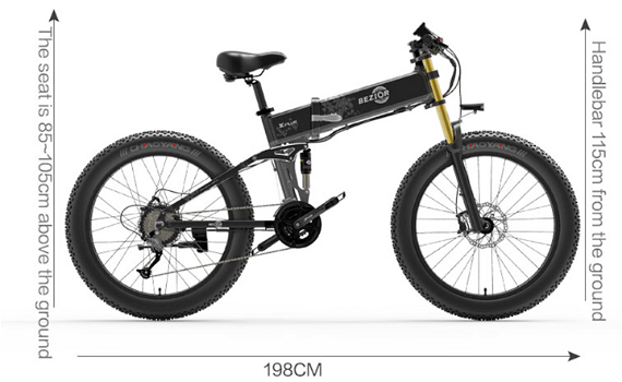 BEZIOR X-PLUS Electric Bike 1500W Motor 48V 17.5Ah Battery - 6