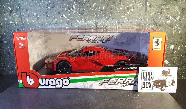 Ferrari LaFerrari rood 1:18 Bburago - 3