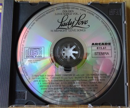 Originele verzamel-CD Golden Love Songs Volume 1: Lady Love. - 2