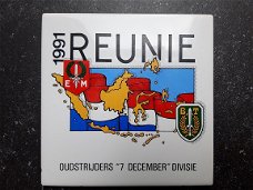 Tegeltje Reunie Oudstrijders "7 December" Divisie 1991
