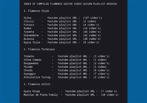 Flamenco Spaanse Gitaar Video Lessen Afspeellijst - cursus - 1