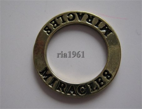 bedeltje/charm op=op :ring goud miracles - 22 mm (nog 1 st) - 0