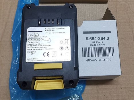 Handheld vacuum cleaner battery for KARCHER 6.654-364.0 BP250/18 batería para 6.654-364.0 - 0