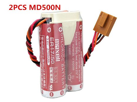 MD500N batería Kawasaki 2750mAh Kawasaki 2PCS MD500N 50750-1018 3.6V Robot Battery Wansheng ER17/50 - 0