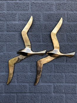 Paar forse silhouette meeuwen-vogel silhouet-vogel-deco - 0