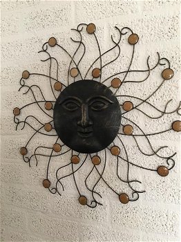 metalen muurdecoratie , de zon - 1