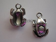 bedel/charm dieren: kikkertje zittend - 15x10 mm 