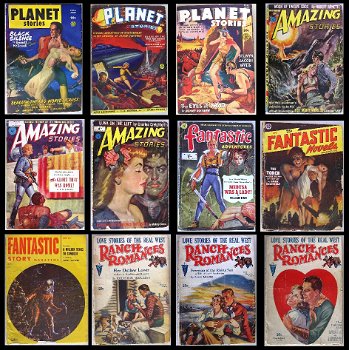 Pulp Fiction 12 Stuks Science Fiction e.a. 1931-1952 - 0