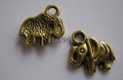 bedel/charm : olifantje goud - 12x12 mm (nog 13 st.) - 0 - Thumbnail